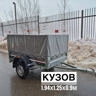 Прицеп Титан 2013-03 со средним тентом Габариты кузова, мм: 1940х1250х920
Грузоподъемность, кг: 600кг